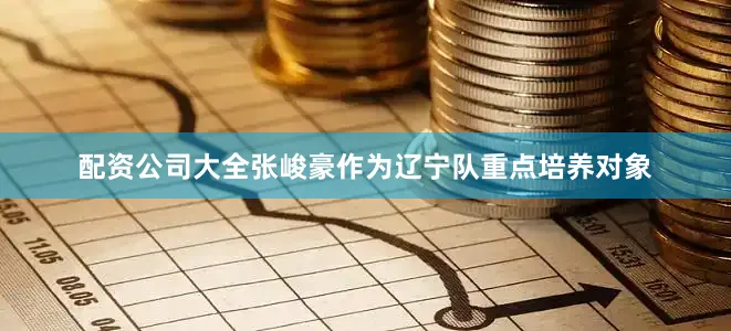 配资公司大全张峻豪作为辽宁队重点培养对象